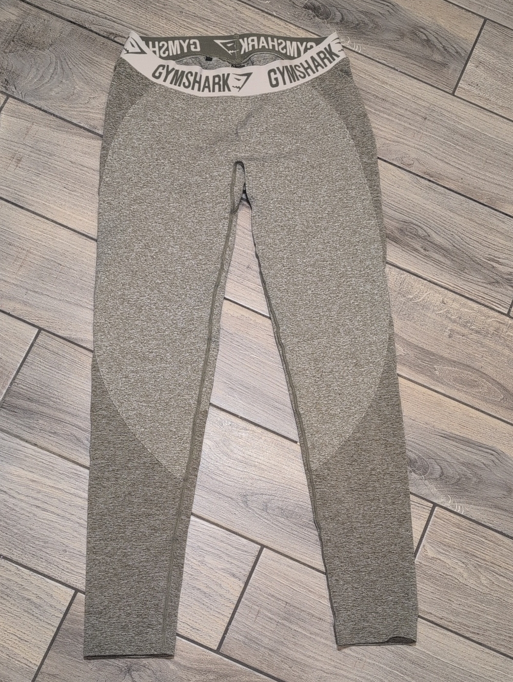 Gymshark Olive Green Seamless Flex Marl Leggings Dry Workout Athleisure